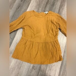 Madewell Women's Mustard Long Sleeve Top